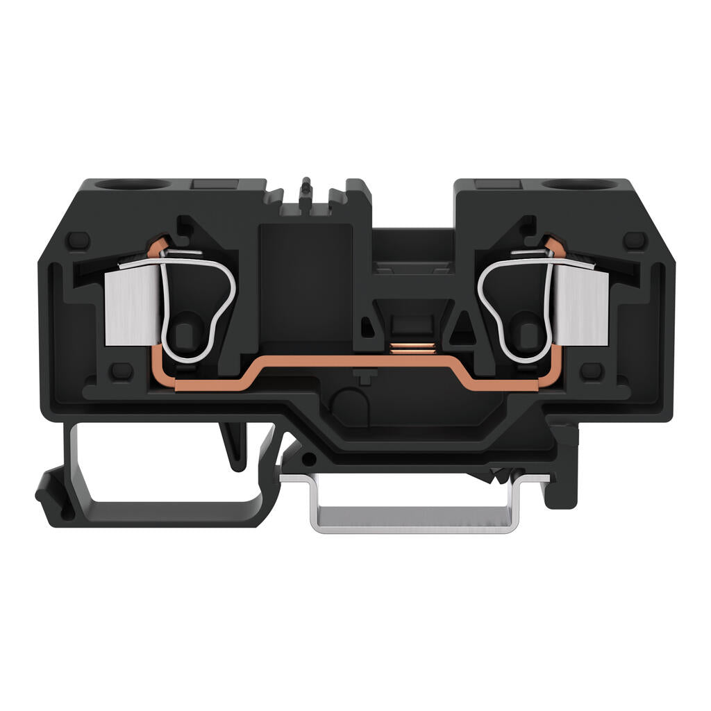 284-905 WAGO Borna de paso para 2 conductores; para carril DIN 35 x 15 y 35 x 7,5; Negro
