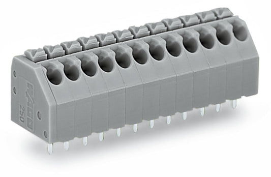 250-107 WAGO Borna para placas de circuito impreso; 7 polos; Gris