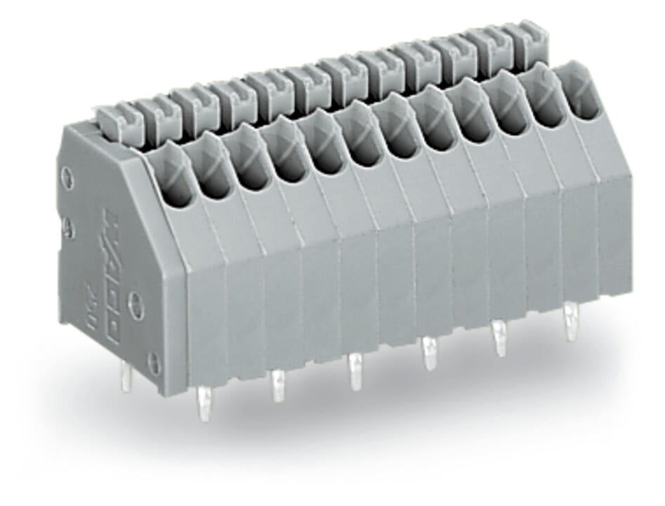 250-1404/000-012 WAGO Borna para placas de circuito impreso; 4 polos; Naranja