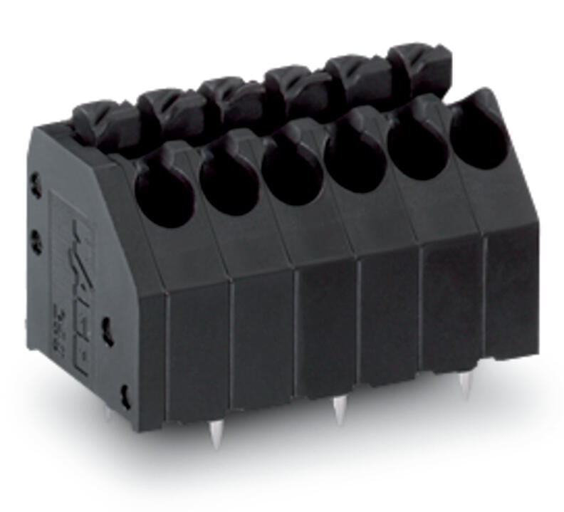 250-208/353-604 WAGO Borna para placas de circuito impreso THR; 8 polos; Negro