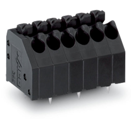 250-208/353-604 WAGO Borna para placas de circuito impreso THR; 8 polos; Negro