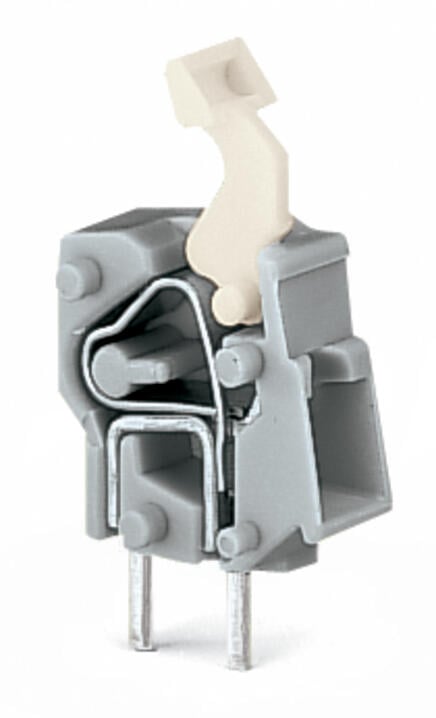 257-842 WAGO Borna para placas de circuito impreso apilable; 1 polo; Gris oscuro