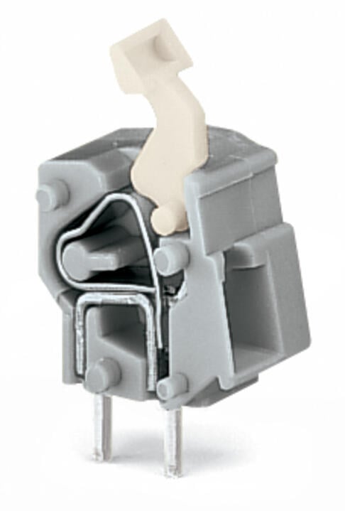 257-853 WAGO Borna para placas de circuito impreso apilable; 1 polo; Gris claro