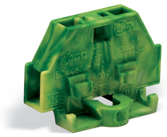 260-307 WAGO Borna para 2 conductores; 1 polo; Verde-amarillo