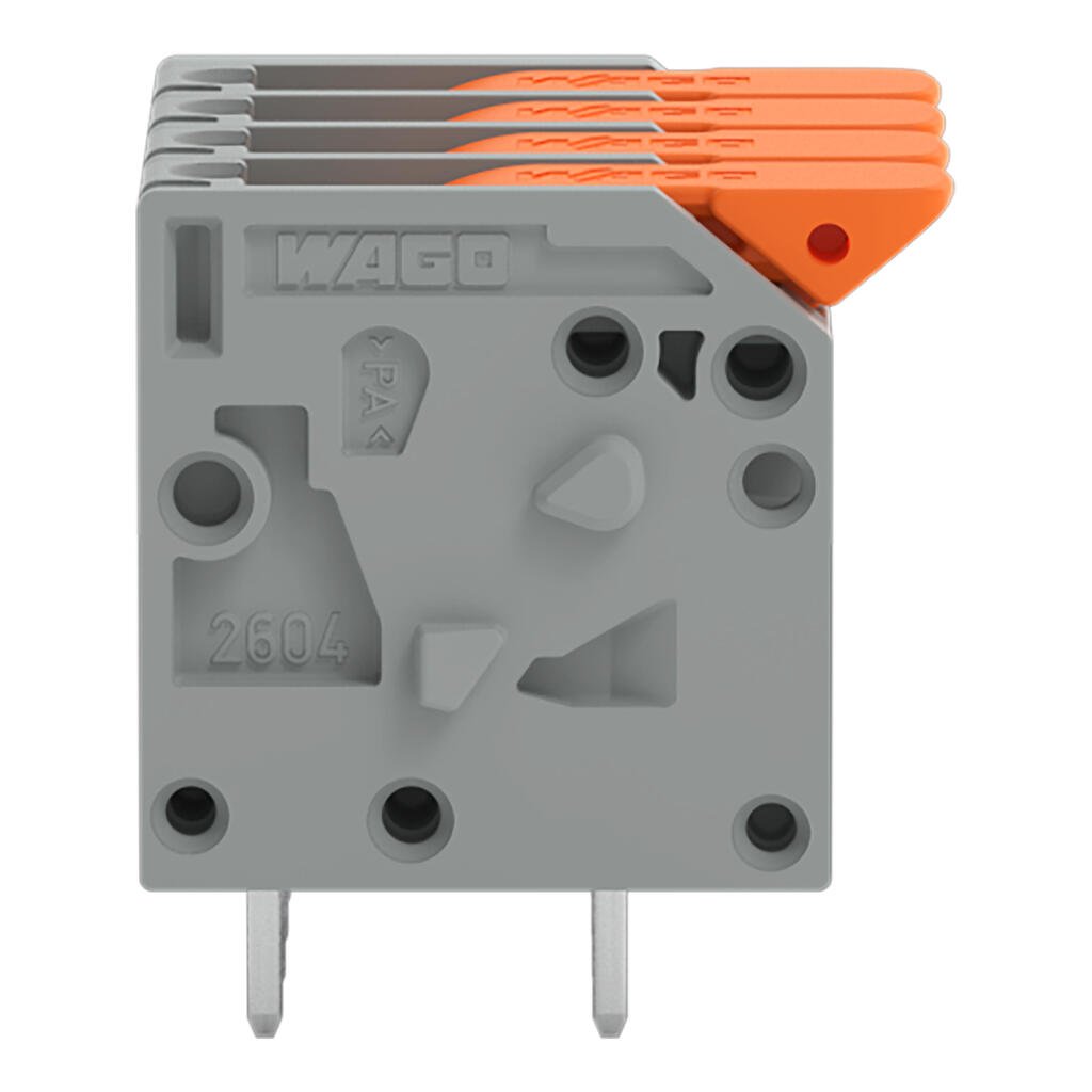 2604-1104 WAGO Borna para placas de circuito impreso; 4 polos; Gris