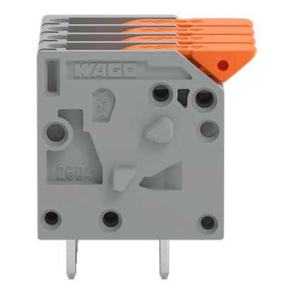 2604-1104 WAGO Borna para placas de circuito impreso; 4 polos; Gris