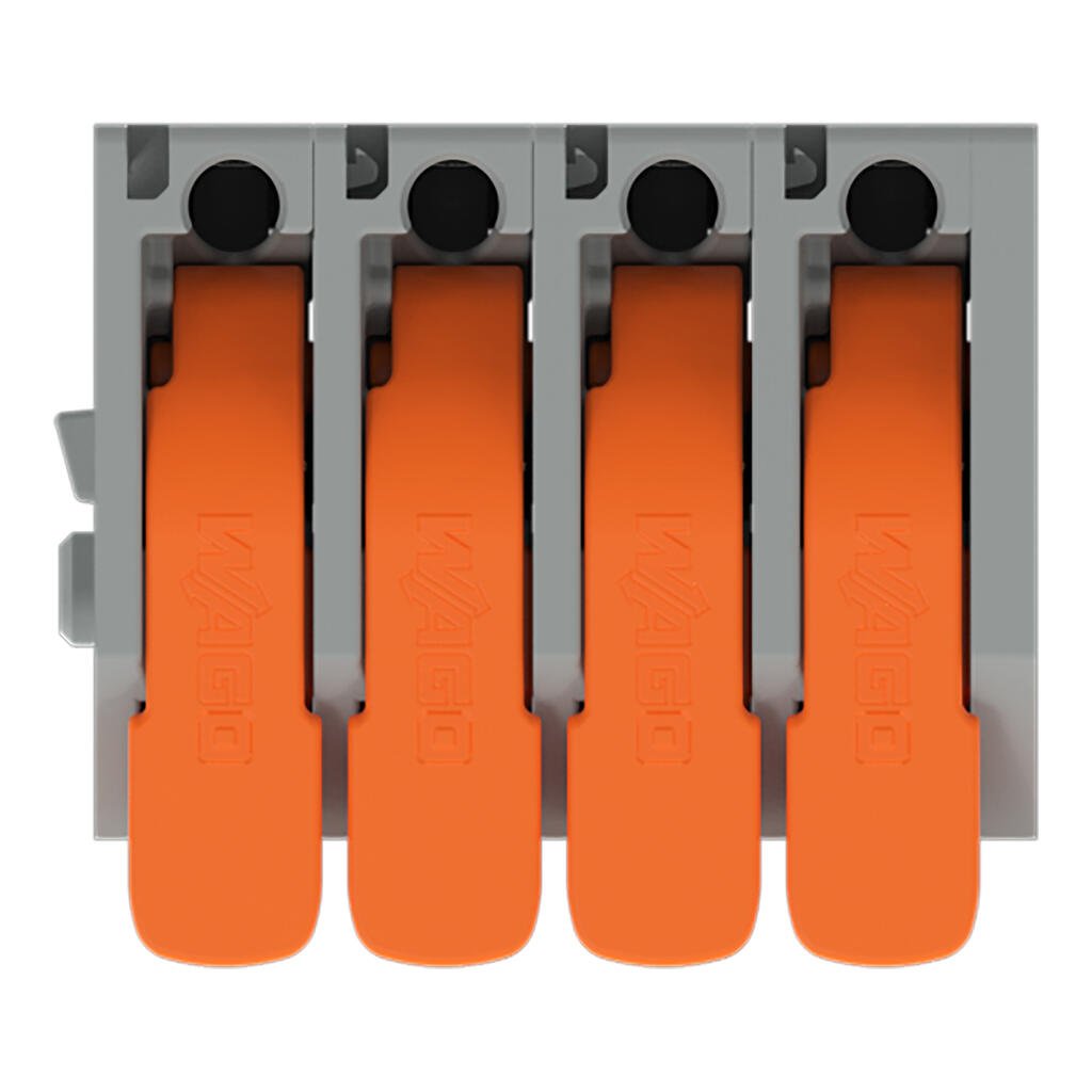 2604-1104 WAGO Borna para placas de circuito impreso; 4 polos; Gris