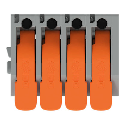 2604-1104 WAGO Borna para placas de circuito impreso; 4 polos; Gris