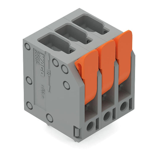 2604-3104 WAGO Borna para placas de circuito impreso; 4 polos; Gris
