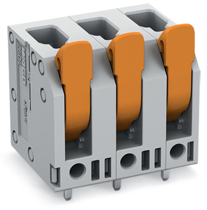 2604-3307 WAGO Borna para placas de circuito impreso; 7 polos; Gris