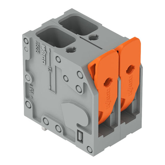 2606-3102/020-000 WAGO Borna para placas de circuito impreso; 2 polos; Gris