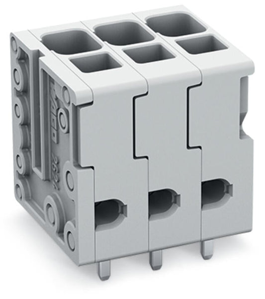 2624-3103 WAGO Borna para placas de circuito impreso; 3 polos; Gris