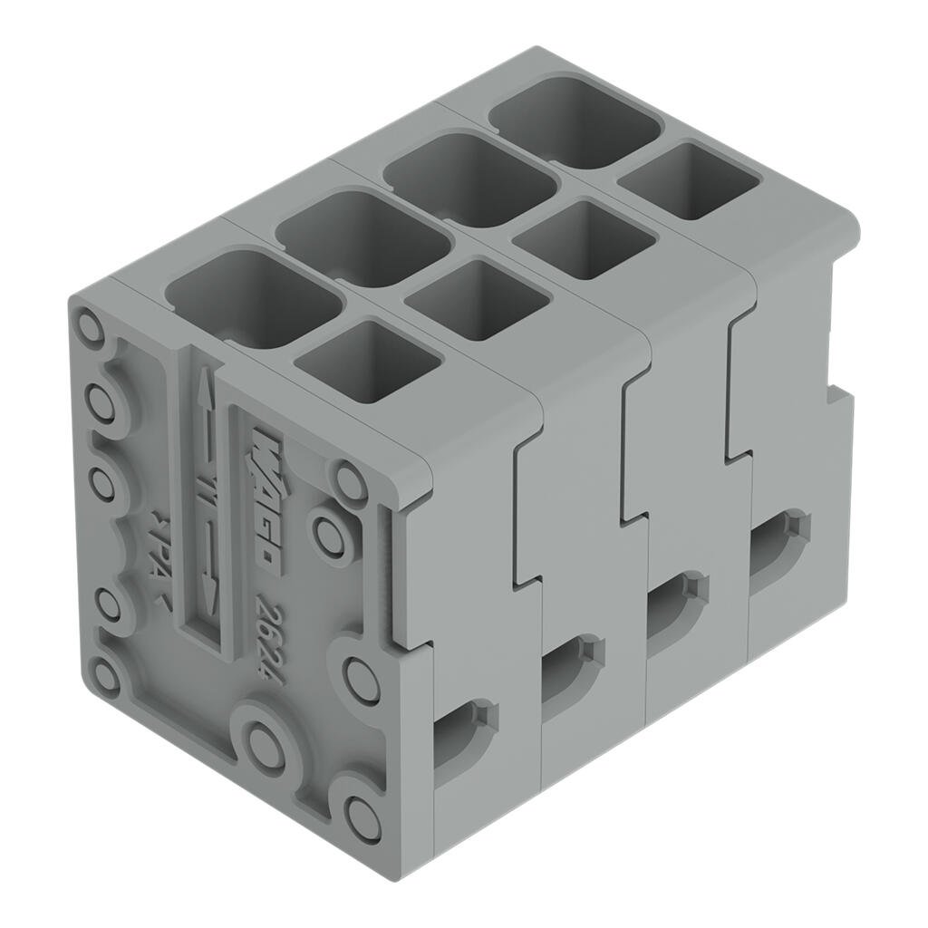 2624-3106 WAGO Borna para placas de circuito impreso; 6 polos; Gris