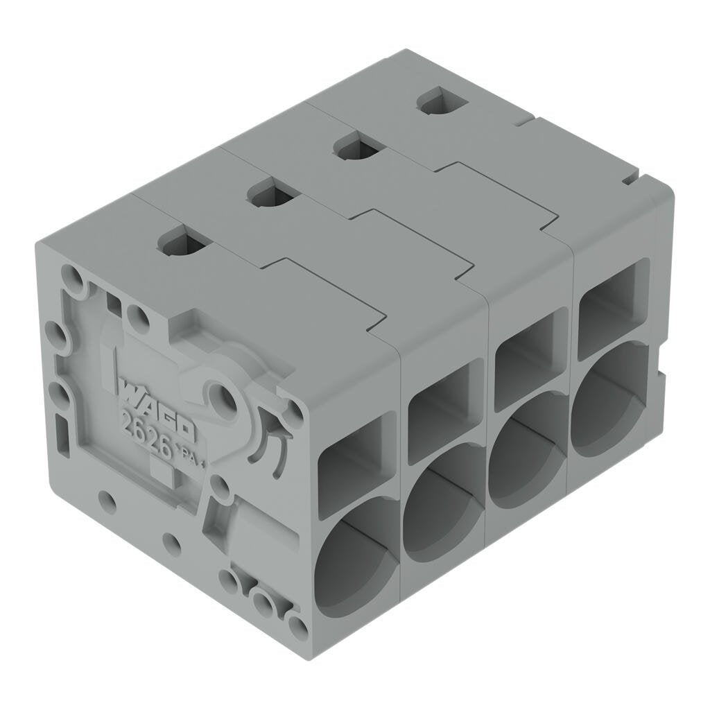 2626-1104/020-000 WAGO Borna para placas de circuito impreso; 4 polos; Gris