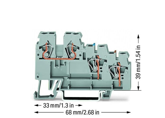270-560 WAGO Borna de sensores para 3 conductores; Gris