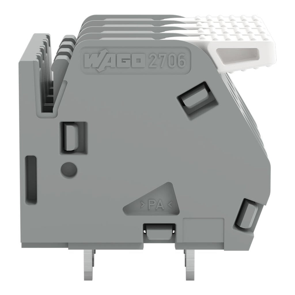 2706-154 WAGO Borna para placas de circuito impreso; 4 polos; Gris