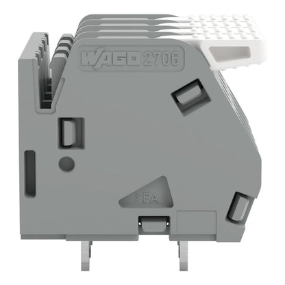 2706-154 WAGO Borna para placas de circuito impreso; 4 polos; Gris