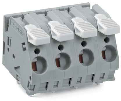 2706-254 WAGO Borna para placas de circuito impreso; 4 polos; Gris