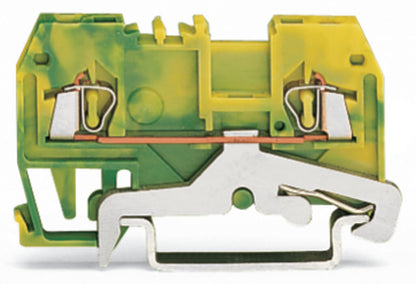 279-907/999-950 WAGO Borna de tierra para 2 conductores; Verde-amarillo