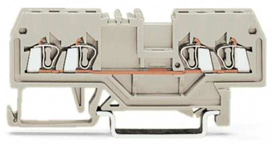 279-994 WAGO Borna de paso para 4 conductores; Gris claro