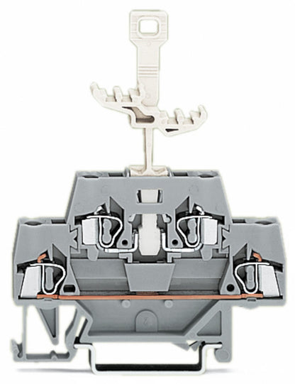 280-521 WAGO Borna de doble piso; Gris/Gris