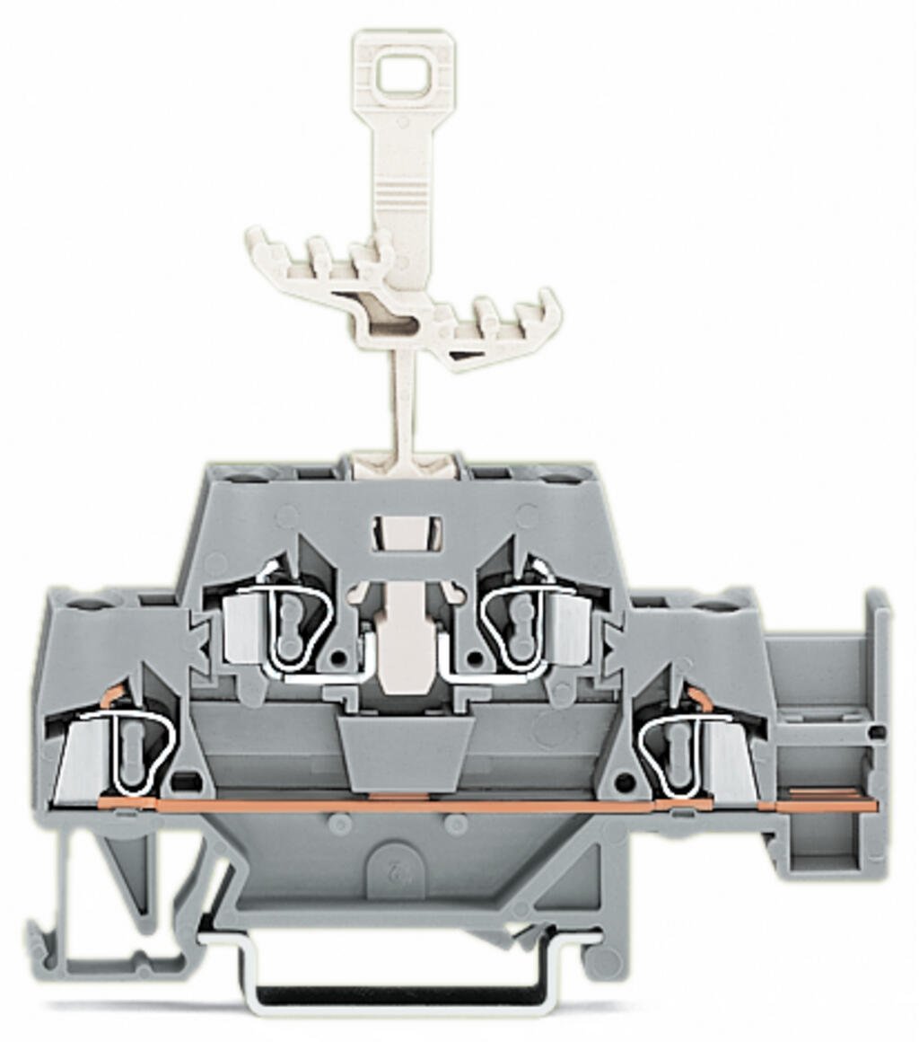 280-522 WAGO Borna de doble piso; Gris/Gris