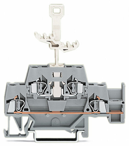 280-522 WAGO Borna de doble piso; Gris/Gris