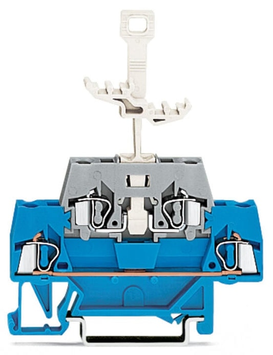 280-525 WAGO Borna de doble piso; Azul/Gris