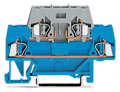 280-531 WAGO Borna de doble piso; Azul/Gris