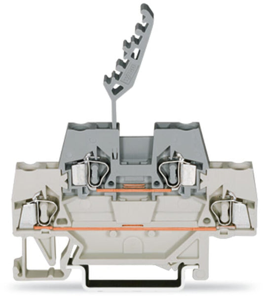 280-541 WAGO Borna de doble piso; Gris claro/Gris