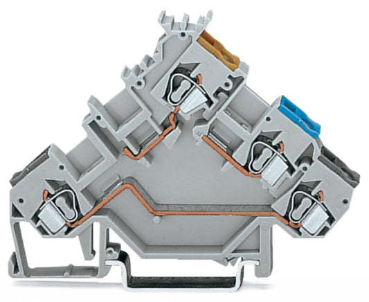 280-553 WAGO Borna de sensores para 3 conductores; Gris