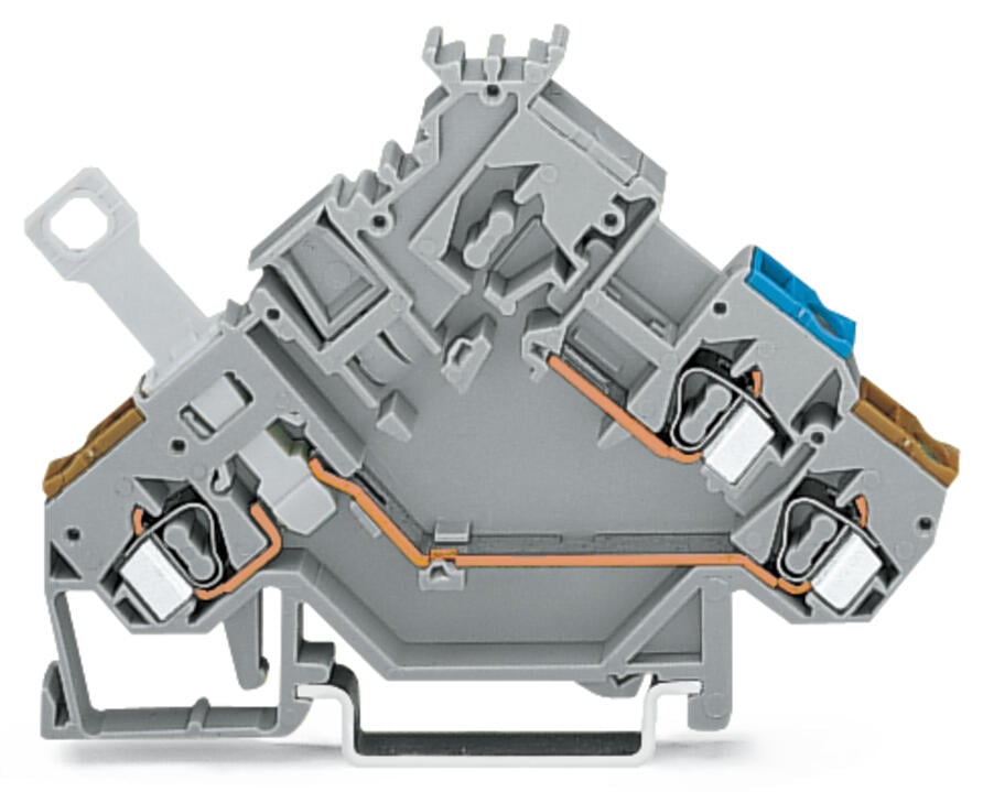 280-566 WAGO Borna para actuadores, 2 conductores; Gris