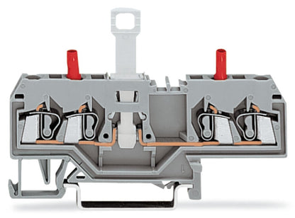 280-649 WAGO Borna seccionable y de medida, 2 conductores; Gris