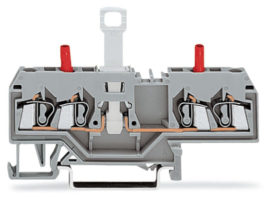 280-649 WAGO Borna seccionable y de medida, 2 conductores; Gris