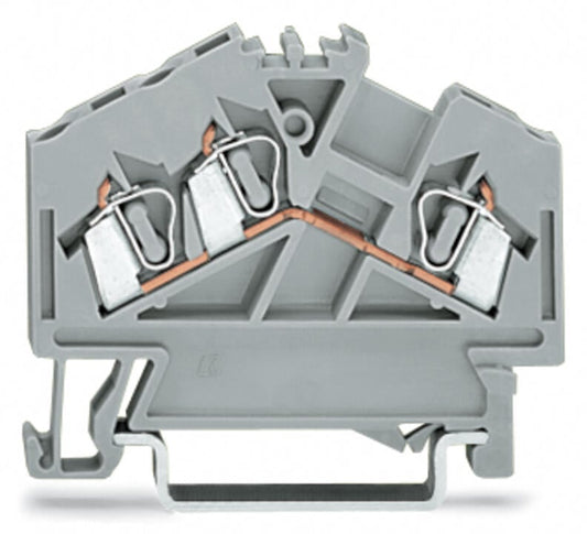 280-654 WAGO Borna de paso para 3 conductores; Naranja