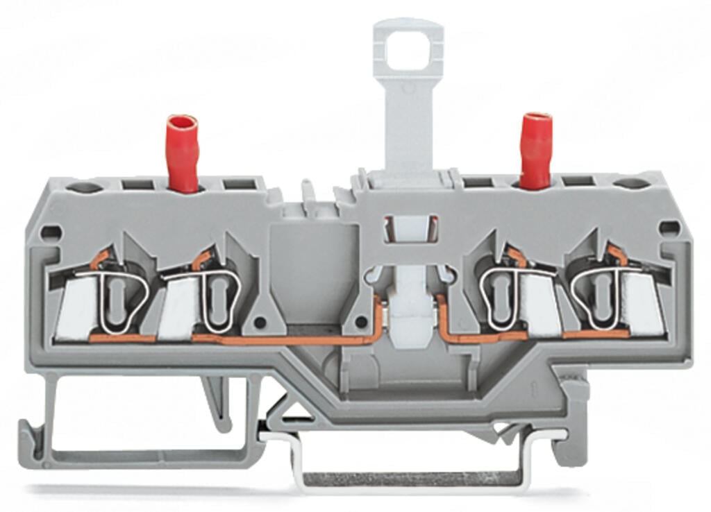 280-829 WAGO Borna seccionable y de medida, 2 conductores; Gris