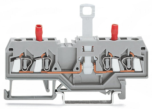 280-829 WAGO Borna seccionable y de medida, 2 conductores; Gris