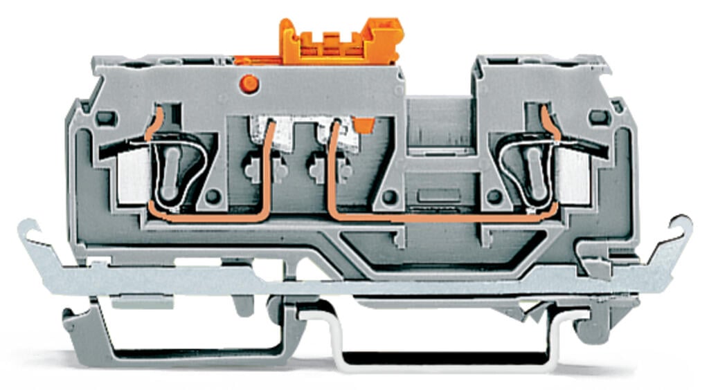 280-871 WAGO Borna seccionable y de medida, 2 conductores; Gris