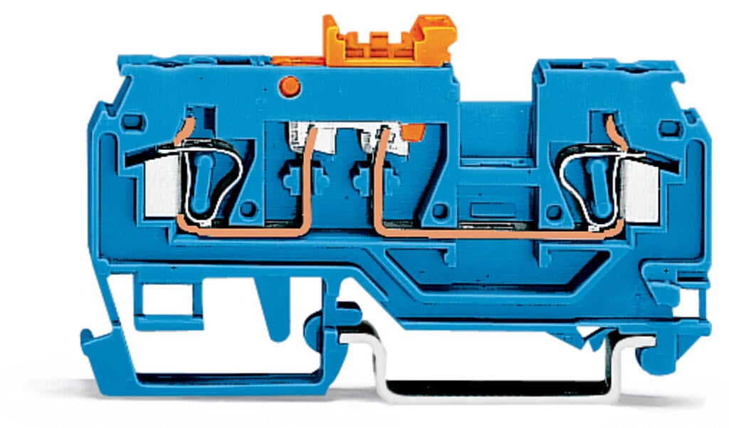 280-876 WAGO Borna seccionable y de medida, 2 conductores; Azul