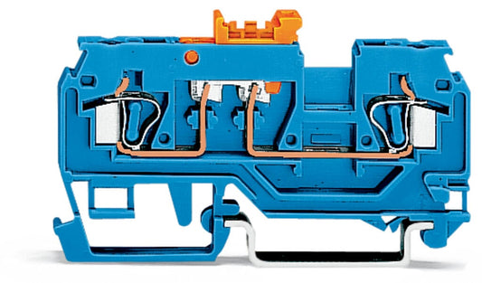 280-876 WAGO Borna seccionable y de medida, 2 conductores; Azul