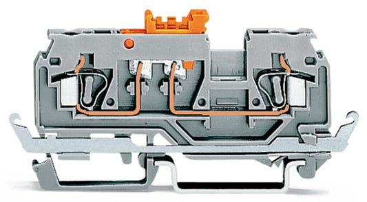 280-880 WAGO Borna seccionable y de medida, 2 conductores; Naranja