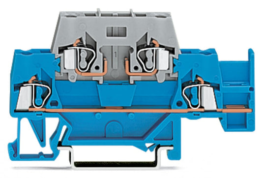 280-891 WAGO Borna de doble piso; gris/gris