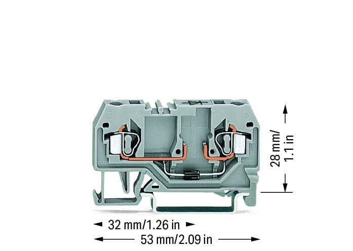 280-915/281-410 WAGO Borna para componentes; Gris