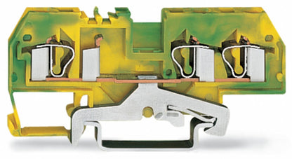 281-687 WAGO Borna de tierra para 3 conductores; Verde-amarillo