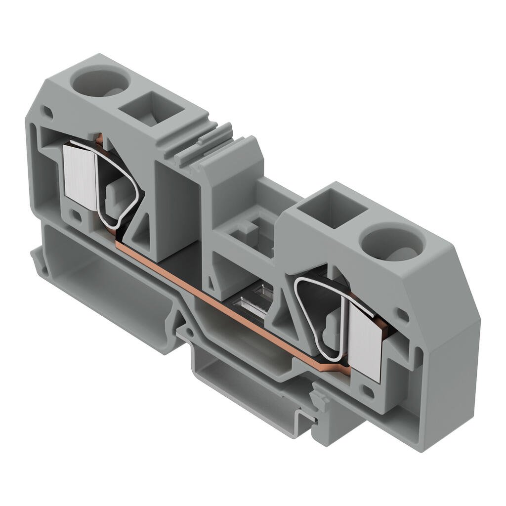 283-901 WAGO Borna de paso para 2 conductores; Gris