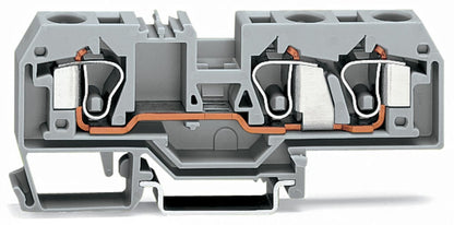 284-681 WAGO Borna de paso para 3 conductores; Gris
