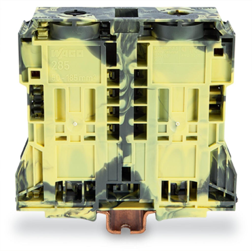 285-1181 WAGO Borna de paso para 2 conductores; gris oscuro-amarillo