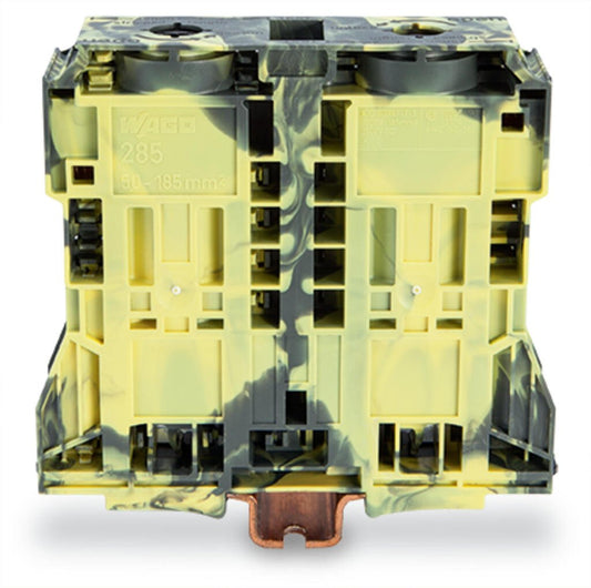 285-1181 WAGO Borna de paso para 2 conductores; gris oscuro-amarillo