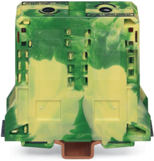 285-197 WAGO Borna de tierra para 2 conductores; verde-amarillo