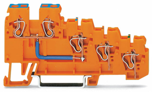 270-574 WAGO Borna de alimentación de sensores para 4 conductores; Naranja